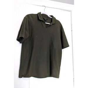 Ben Sherman Men's Olive Green Short Sleeve Shirt, 100% Cotton Medium, Textured